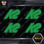 Compatible K2 Snowboards Skis Outlined Pack of 4 MINI SIZE Decals Stickers Vinyl - Image 14