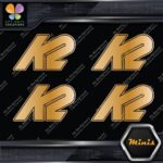 Compatible K2 Snowboards Skis Outlined Pack of 4 MINI SIZE Decals Stickers Vinyl - Image 17