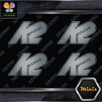 Compatible K2 Snowboards Skis Outlined Pack of 4 MINI SIZE Decals Stickers Vinyl - Image 18