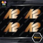 Compatible K2 Snowboards Skis Outlined Pack of 4 MINI SIZE Decals Stickers Vinyl - Image 19