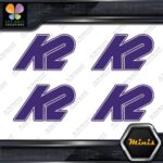 Compatible K2 Snowboards Skis Outlined Pack of 4 MINI SIZE Decals Stickers Vinyl - Image 22