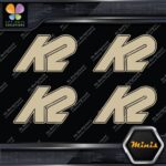 Compatible K2 Snowboards Skis Outlined Pack of 4 MINI SIZE Decals Stickers Vinyl - Image 23