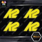 Compatible K2 Snowboards Skis Outlined Pack of 4 MINI SIZE Decals Stickers Vinyl - Image 5