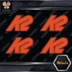 Compatible K2 Snowboards Skis Outlined Pack of 4 MINI SIZE Decals Stickers Vinyl - Image 7