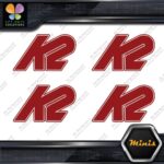 Compatible K2 Snowboards Skis Outlined Pack of 4 MINI SIZE Decals Stickers Vinyl - Image 9