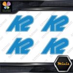 Compatible K2 Snowboards Skis Outlined Pack of 4 MINI SIZE Decals Stickers Vinyl - Image 10