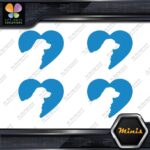 Golden Retriever Heart Shape Love Head Pack of 4 MINI SIZE Decals Stickers Vinyl - Image 11