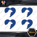 Golden Retriever Heart Shape Love Head Pack of 4 MINI SIZE Decals Stickers Vinyl - Image 12