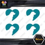 Golden Retriever Heart Shape Love Head Pack of 4 MINI SIZE Decals Stickers Vinyl - Image 14