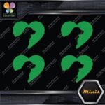 Golden Retriever Heart Shape Love Head Pack of 4 MINI SIZE Decals Stickers Vinyl - Image 15