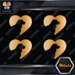 Golden Retriever Heart Shape Love Head Pack of 4 MINI SIZE Decals Stickers Vinyl - Image 18