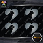 Golden Retriever Heart Shape Love Head Pack of 4 MINI SIZE Decals Stickers Vinyl - Image 19