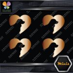 Golden Retriever Heart Shape Love Head Pack of 4 MINI SIZE Decals Stickers Vinyl - Image 20