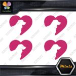 Golden Retriever Heart Shape Love Head Pack of 4 MINI SIZE Decals Stickers Vinyl - Image 3