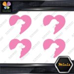 Golden Retriever Heart Shape Love Head Pack of 4 MINI SIZE Decals Stickers Vinyl - Image 21