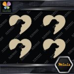 Golden Retriever Heart Shape Love Head Pack of 4 MINI SIZE Decals Stickers Vinyl - Image 23