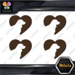 Golden Retriever Heart Shape Love Head Pack of 4 MINI SIZE Decals Stickers Vinyl - Image 24