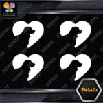 Golden Retriever Heart Shape Love Head Pack of 4 MINI SIZE Decals Stickers Vinyl - Image 4