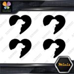 Golden Retriever Heart Shape Love Head Pack of 4 MINI SIZE Decals Stickers Vinyl - Image 5