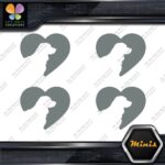 Golden Retriever Heart Shape Love Head Pack of 4 MINI SIZE Decals Stickers Vinyl - Image 6