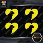 Golden Retriever Heart Shape Love Head Pack of 4 MINI SIZE Decals Stickers Vinyl - Image 7