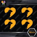 Golden Retriever Heart Shape Love Head Pack of 4 MINI SIZE Decals Stickers Vinyl - Image 8