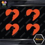 Golden Retriever Heart Shape Love Head Pack of 4 MINI SIZE Decals Stickers Vinyl - Image 9