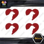 Golden Retriever Heart Shape Love Head Pack of 4 MINI SIZE Decals Stickers Vinyl - Image 10