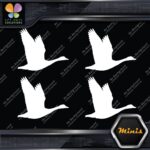 Goose Flying Canadian Canada Hunting Pack of 4 MINI SIZE Decals Stickers Vinyl