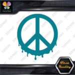 Peace Sign Circle Liquid Fluid Melting Symbol Hippie JDM Decals Stickers Vinyl - Image 13