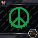 Peace Sign Circle Liquid Fluid Melting Symbol Hippie JDM Decals Stickers Vinyl - Image 14