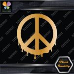 Peace Sign Circle Liquid Fluid Melting Symbol Hippie JDM Decals Stickers Vinyl - Image 17