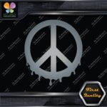 Peace Sign Circle Liquid Fluid Melting Symbol Hippie JDM Decals Stickers Vinyl - Image 18