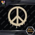 Peace Sign Circle Liquid Fluid Melting Symbol Hippie JDM Decals Stickers Vinyl - Image 24