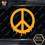 Peace Sign Circle Liquid Fluid Melting Symbol Hippie JDM Decals Stickers Vinyl - Image 6