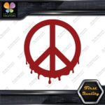 Peace Sign Circle Liquid Fluid Melting Symbol Hippie JDM Decals Stickers Vinyl - Image 9
