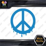 Peace Sign Circle Liquid Fluid Melting Symbol Hippie JDM Decals Stickers Vinyl - Image 10