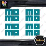 Compatible Momo Cars Square Block Logo Pack of 4 MINI SIZE Decals Stickers Vinyl - Image 12