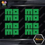 Compatible Momo Cars Square Block Logo Pack of 4 MINI SIZE Decals Stickers Vinyl - Image 13