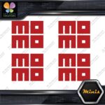 Compatible Momo Cars Square Block Logo Pack of 4 MINI SIZE Decals Stickers Vinyl