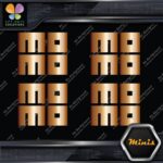 Compatible Momo Cars Square Block Logo Pack of 4 MINI SIZE Decals Stickers Vinyl - Image 18