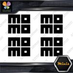 Compatible Momo Cars Square Block Logo Pack of 4 MINI SIZE Decals Stickers Vinyl - Image 3
