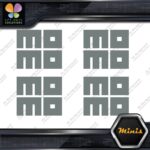 Compatible Momo Cars Square Block Logo Pack of 4 MINI SIZE Decals Stickers Vinyl - Image 5