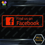 Find Us on Facebook Sign Written Message Logo Vinyl Decals Stickers - Image 11