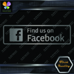 Find Us on Facebook Sign Written Message Logo Vinyl Decals Stickers - Image 14