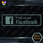 Find Us on Facebook Sign Written Message Logo Vinyl Decals Stickers - Image 5