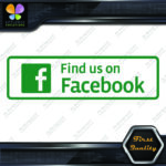 Find Us on Facebook Sign Written Message Logo Vinyl Decals Stickers - Image 8